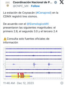 Sismo hoy en CDMX Confirman 3 microsismos con epicentro en la alcaldía